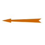 Xplo - self-adhesive brown arrow on a white background