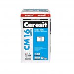 Ceresit - adhesive mortar reinforced with CM 16 White fibers